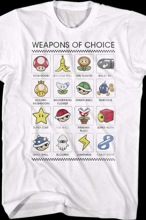 Super Mario Bros. Weapons of Choice Nintendo T-Shirtmain product image