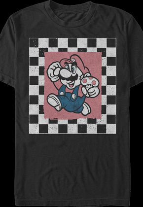 Super Mario Checkerboard Jump Nintendo T-Shirt