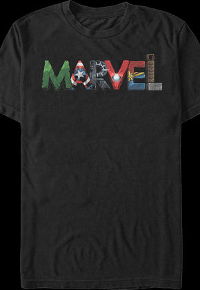 Superhero Letters Logo Marvel Comics T-Shirt