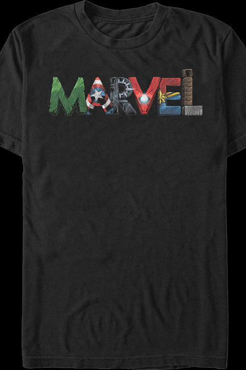 Superhero Letters Logo Marvel Comics T-Shirtmain product image