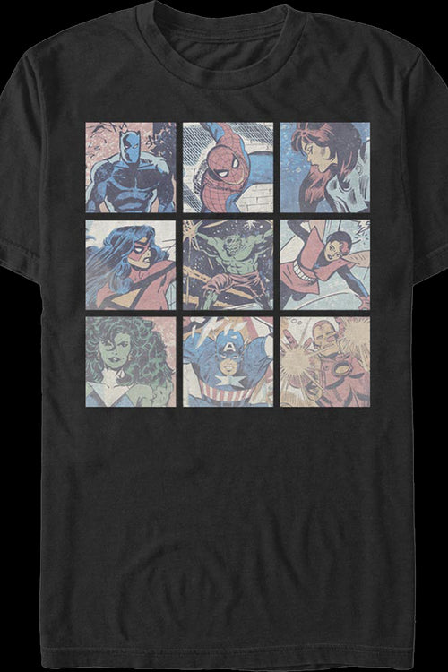 Superhero Panels Collage Marvel Comics T-Shirtmain product image