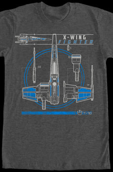 T-70 X-Wing Fighter Star Wars T-Shirt