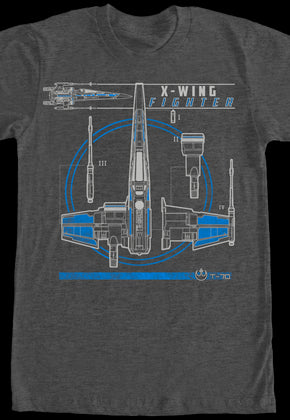 T-70 X-Wing Fighter Star Wars T-Shirt