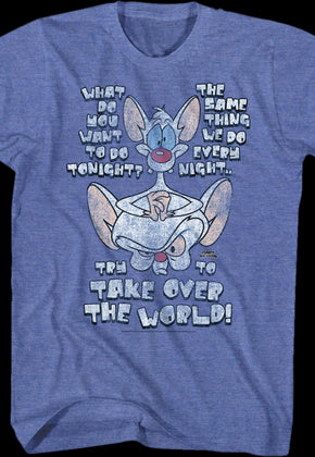 Try To Take Over The World Pinky and the Brain T-Shirt