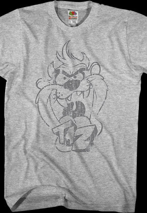 Taz Sketch Looney Tunes T-Shirt