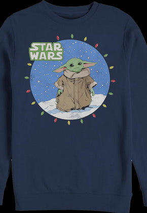 The Child Christmas Lights Circle The Mandalorian Star Wars Sweatshirt