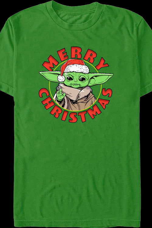 The Child Merry Christmas Mandalorian Star Wars T-Shirtmain product image