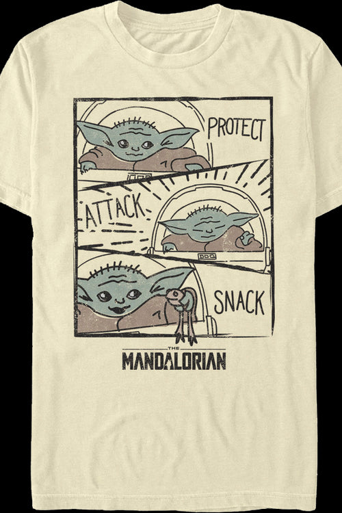 The Child Protect Attack Snack Star Wars The Mandalorian T-Shirtmain product image