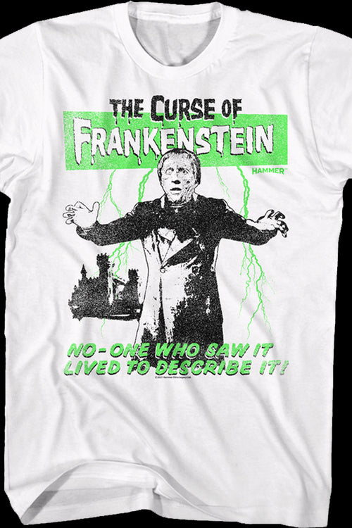The Curse Of Frankenstein Hammer Films T-Shirtmain product image