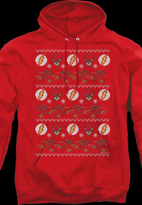 The Flash Ugly Faux Knit DC Comics Hoodie