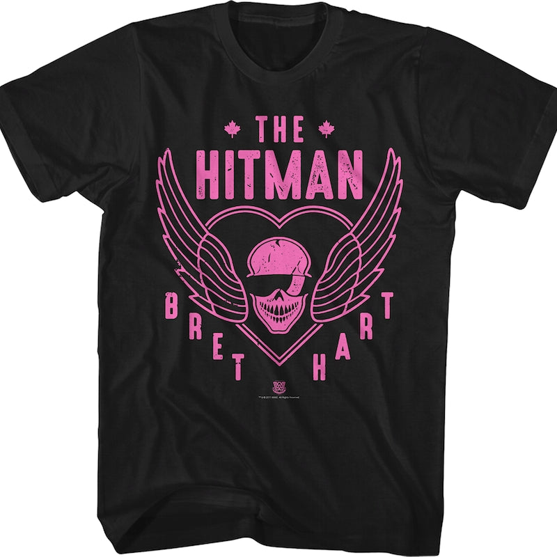 The Hitman Bret Hart TShirt WWE Mens TShirt