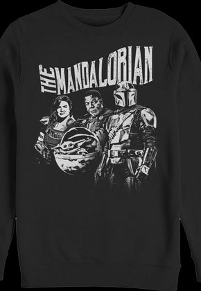 The Mandalorian Black And White Star Wars Sweatshirt