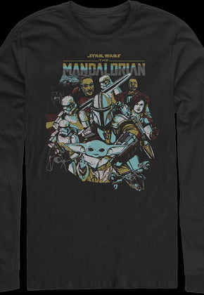 The Mandalorian Collage Star Wars Long Sleeve Shirt