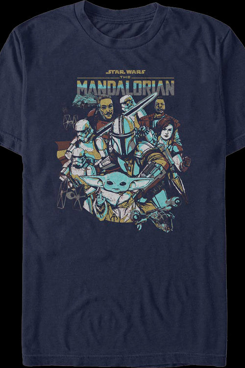 The Mandalorian Collage Star Wars T-Shirtmain product image