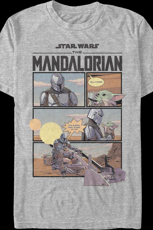 The Mandalorian Comic Book Panels Star Wars T-Shirtmain product image