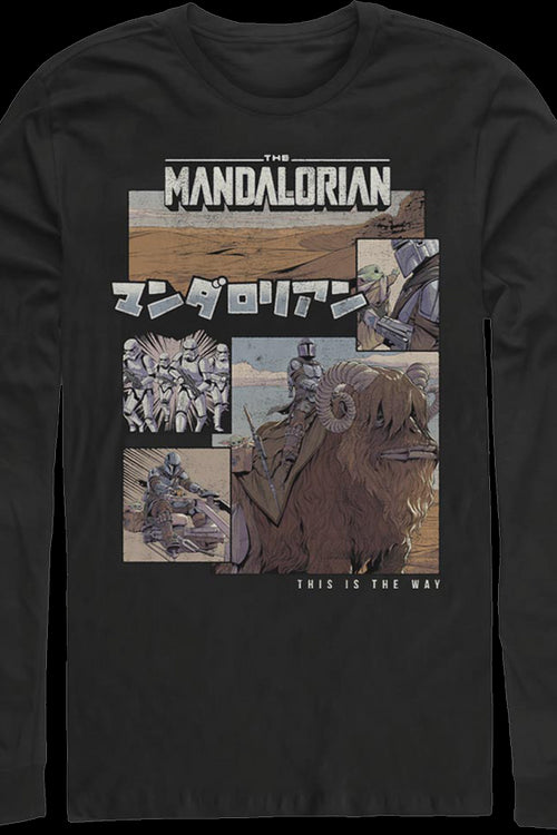 The Mandalorian Comic Book Star Wars Long Sleeve Shirtmain product image