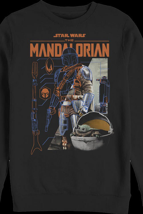 The Mandalorian Outlines Star Wars Sweatshirtmain product image