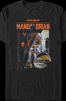 The Mandalorian Outlines Star Wars T-Shirt