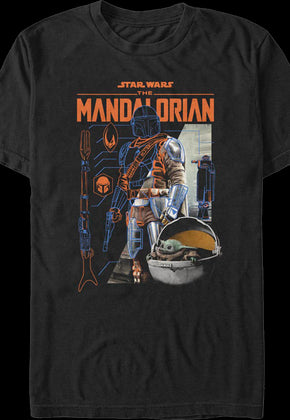 The Mandalorian Outlines Star Wars T-Shirt