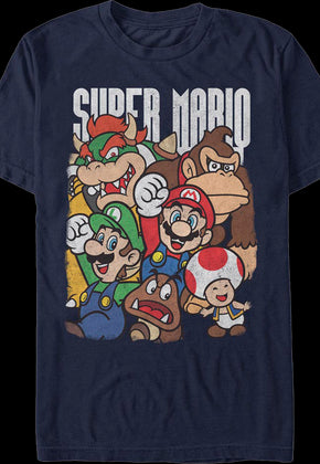 The Stars of Super Mario Bros. Nintendo T-Shirt
