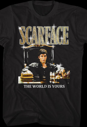 The World Is Yours Sparkling Logo Scarface T-Shirt