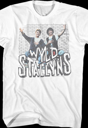 Wyld Stallyns Brick Wall Bill and Ted's Excellent Adventure T-Shirt