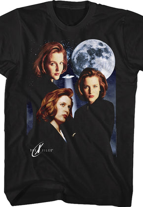 Three Scully Moon X-Files T-Shirt