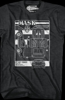 Retro Thunderhawk Schematic MASK T-Shirt