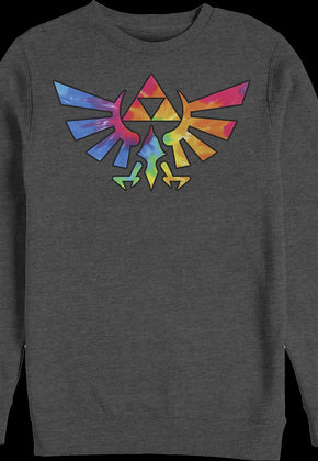 Tie Dye Trifoce Logo Legend of Zelda Nintendo Sweatshirt