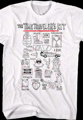 Time Traveler's Kit Back To The Future T-Shirt