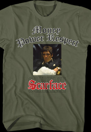 Tony Montana Money Power Respect Scarface T-Shirt