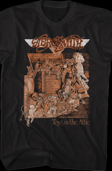 Toys In The Attic Cover & Track List Aerosmith T-Shirt