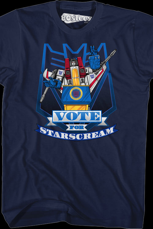 Transformers Vote For Starscream T-Shirtmain product image