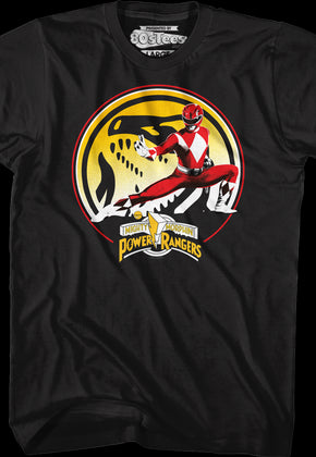 Tyrannosaurus Power Coin Mighty Morphin Power Rangers T-Shirt