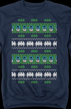 Batman Ugly Faux Knit DC Comics Sweatshirt