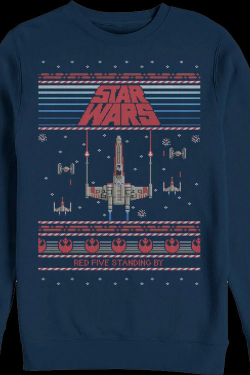 Ugly Faux Knit Red Five Star Wars Sweatshirtmain product image