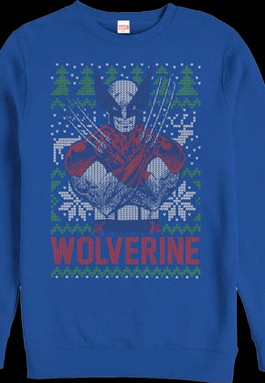 Ugly Faux Knit Wolverine X-Men Sweatshirt