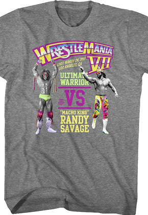Ultimate Warrior vs Randy Savage WrestleMania T-Shirt