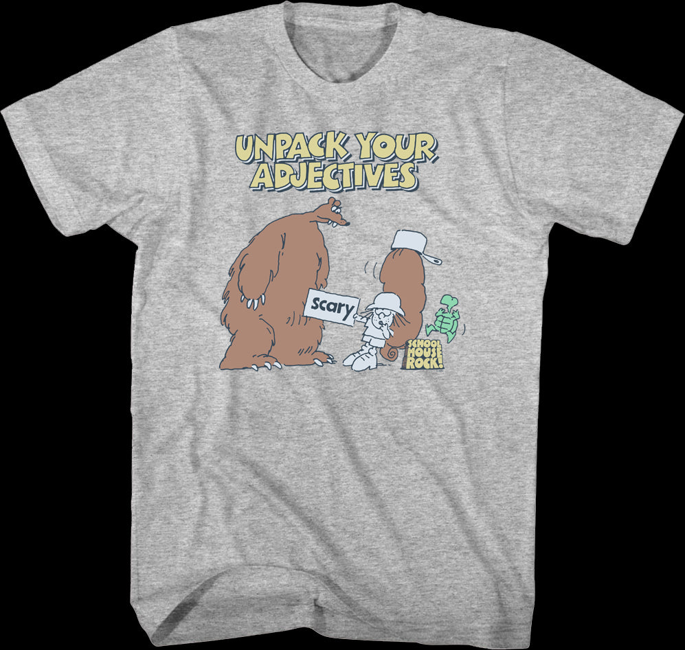 Schoolhouse Rock Adjectives Scary Bear T-Shirt Schoolhouse Rock Adjectives Scary Bear T-Shirt