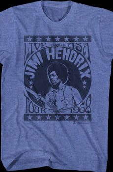 USA Tour 1968 Jimi Hendrix T-Shirt