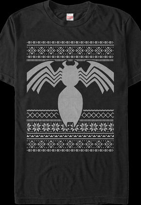 Venom Faux Ugly Christmas Sweater Marvel Comics T-Shirt