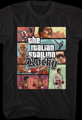Video Game Panels Rocky IV T-Shirt