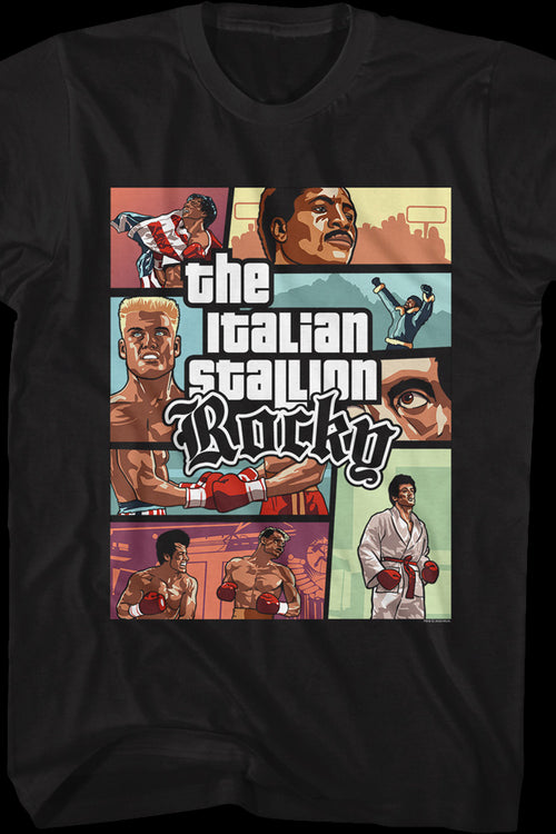 Video Game Panels Rocky IV T-Shirtmain product image