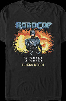 Video Game Start Screen Robocop T-Shirt