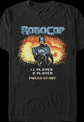 Video Game Start Screen Robocop T-Shirt