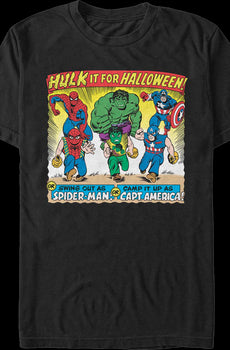 Vintage Avengers Halloween Costumes Ad Marvel Comics T-Shirt