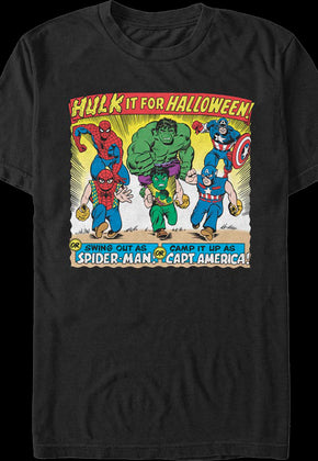 Vintage Avengers Halloween Costumes Ad Marvel Comics T-Shirt