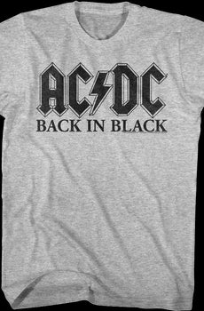 Vintage Back In Black ACDC Shirt