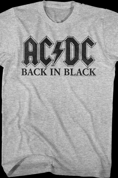 Vintage Back In Black ACDC Shirtmain product image