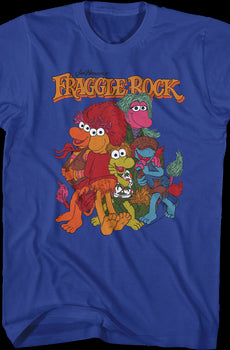 Vintage Blue Group Picture Fraggle Rock T-Shirt